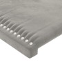 Cabecero con LED de terciopelo gris claro 147x16x118/128 cm de , Cabeceros y pies de cama - Ref: Foro24-3123956, Precio: 105,...
