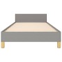 Estructura de cama con cabecero de tela gris claro 90x200 cm de , Camas y somieres - Ref: Foro24-3124944, Precio: 129,93 €, D...