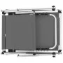 Tumbona plegable con techo aluminio y textileno gris de vidaXL, Tumbonas - Ref: Foro24-44335, Precio: 109,15 €, Descuento: %
