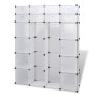 Armario modular con 18 compartimentos blanco 37x146x180,5 cm en Armarios roperos | Comprar online en Foru.es