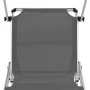 Folding lounger with aluminum and gray textilene roof by vidaXL, Loungers - Ref: Foro24-44335, Price: 109,15 €, Discount: %