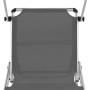 Tumbona plegable con techo aluminio y textileno gris de vidaXL, Tumbonas - Ref: Foro24-44335, Precio: 119,02 €, Descuento: %