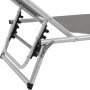 Folding lounger with aluminum and gray textilene roof by vidaXL, Loungers - Ref: Foro24-44335, Price: 109,15 €, Discount: %