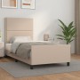 Estructura de cama cabecero cuero sintético capuchino 90x190 cm de , Camas y somieres - Ref: Foro24-3125487, Precio: 136,31 €...