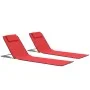 Folding beach mat, 2 units, steel and red fabric by vidaXL, Loungers - Ref: Foro24-44329, Price: 46,84 €, Discount: %