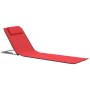 Estera de playa plegable 2 unidade acero y tela rojo de vidaXL, Tumbonas - Ref: Foro24-44329, Precio: 44,31 €, Descuento: %