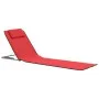 Folding beach mat, 2 units, steel and red fabric by vidaXL, Loungers - Ref: Foro24-44329, Price: 46,84 €, Discount: %