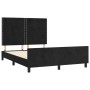 Estructura de cama con cabecero de terciopelo negro 140x190 cm de , Camas y somieres - Ref: Foro24-3125692, Precio: 201,45 €,...