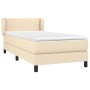 Cama box spring con colchón tela color crema 80x200 cm de , Camas y somieres - Ref: Foro24-3126122, Precio: 309,08 €, Descuen...