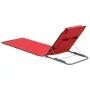 Folding beach mat, 2 units, steel and red fabric by vidaXL, Loungers - Ref: Foro24-44329, Price: 46,84 €, Discount: %