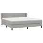 Cama box spring con colchón tela gris claro 180x200 cm de , Camas y somieres - Ref: Foro24-3126181, Precio: 540,11 €, Descuen...