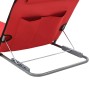 Estera de playa plegable 2 unidade acero y tela rojo de vidaXL, Tumbonas - Ref: Foro24-44329, Precio: 44,31 €, Descuento: %