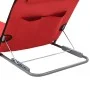 Folding beach mat, 2 units, steel and red fabric by vidaXL, Loungers - Ref: Foro24-44329, Price: 46,84 €, Discount: %