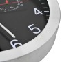 Reloj de pared de cuarzo higrómetro y termómetro 30 cm negro de vidaXL, Relojes de pared - Ref: Foro24-50624, Precio: 29,21 €...