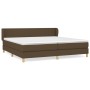 Cama box spring con colchón tela marrón oscuro 200x200 cm de , Camas y somieres - Ref: Foro24-3126672, Precio: 610,42 €, Desc...