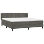 Cama box spring con colchón terciopelo gris oscuro 160x200 cm de , Camas y somieres - Ref: Foro24-3127440, Precio: 487,16 €, ...