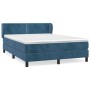 Cama box spring con colchón terciopelo azul oscuro 140x200 cm de , Camas y somieres - Ref: Foro24-3127437, Precio: 439,86 €, ...