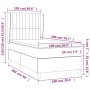 Cama box spring con colchón tela marrón oscuro 100x200 cm de , Camas y somieres - Ref: Foro24-3128104, Precio: 369,20 €, Desc...