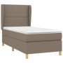 Cama box spring con colchón tela gris taupe 90x200 cm de , Camas y somieres - Ref: Foro24-3128417, Precio: 368,94 €, Descuent...