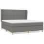 Cama box spring con colchón tela gris oscuro 180x200 cm de , Camas y somieres - Ref: Foro24-3128462, Precio: 610,76 €, Descue...