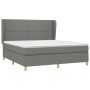 Cama box spring con colchón tela gris oscuro 180x200 cm de , Camas y somieres - Ref: Foro24-3128462, Precio: 610,76 €, Descue...