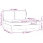 Cama box spring con colchón tela color crema 200x200 cm de , Camas y somieres - Ref: Foro24-3128474, Precio: 599,86 €, Descue...