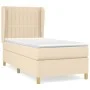 Box spring bed with cream fabric mattress 80x200 cm by , Beds and slatted bases - Ref: Foro24-3128642, Price: 340,95 €, Disco...