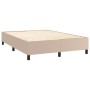 Cama box spring con colchón cuero sintético capuchino 140x200cm de , Camas y somieres - Ref: Foro24-3128978, Precio: 491,67 €...