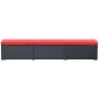 Tumbona con cojín ratán sintético negro de vidaXL, Tumbonas - Ref: Foro24-44405, Precio: 130,27 €, Descuento: %