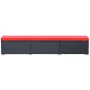 Tumbona con cojín ratán sintético negro de vidaXL, Tumbonas - Ref: Foro24-44405, Precio: 160,40 €, Descuento: %