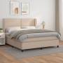 Cama box spring con colchón cuero sintético capuchino 180x200cm de , Camas y somieres - Ref: Foro24-3128990, Precio: 642,93 €...