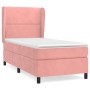 Cama box spring con colchón terciopelo rosa 100x200 cm de , Camas y somieres - Ref: Foro24-3129140, Precio: 343,00 €, Descuen...