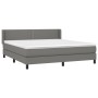 Cama box spring con colchón tela gris oscuro 180x200 cm de , Camas y somieres - Ref: Foro24-3129650, Precio: 578,26 €, Descue...