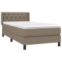 Cama box spring con colchón tela gris taupe 80x200 cm de , Camas y somieres - Ref: Foro24-3129909, Precio: 312,79 €, Descuent...