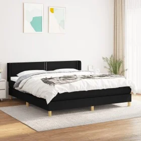 Box spring bed with black fabric mattress 180x200 cm by , Beds and slatted bases - Ref: Foro24-3130211, Price: 537,54 €, Disc...
