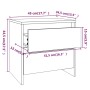 Mesita de noche madera de ingeniería negro 45x34,5x44,5 cm de vidaXL, Mesitas de noche - Ref: Foro24-809847, Precio: 42,05 €,...
