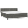 Cama box spring con colchón terciopelo gris oscuro 160x200 cm de , Camas y somieres - Ref: Foro24-3130908, Precio: 483,06 €, ...