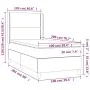 Boxspringbett mit cremefarbener Stoffmatratze 100x200 cm von , Betten und Lattenroste - Ref: Foro24-3131894, Preis: 332,81 €,...