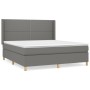 Cama box spring con colchón tela gris oscuro 180x200 cm de , Camas y somieres - Ref: Foro24-3131930, Precio: 604,73 €, Descue...