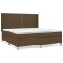 Cama box spring con colchón tela marrón oscuro 180x200 cm de , Camas y somieres - Ref: Foro24-3131932, Precio: 588,24 €, Desc...