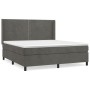 Cama box spring con colchón terciopelo gris oscuro 160x200 cm de , Camas y somieres - Ref: Foro24-3132628, Precio: 530,89 €, ...