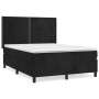 Cama box spring con colchón terciopelo negro 140x200 cm de , Camas y somieres - Ref: Foro24-3132623, Precio: 470,01 €, Descue...