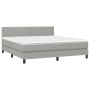 Cama box spring colchón y luces LED tela gris claro 180x200 cm de , Camas y somieres - Ref: Foro24-3133093, Precio: 524,16 €,...