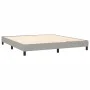 Box spring bed mattress and LED lights light gray fabric 160x200 cm by , Beds and slatted bases - Ref: Foro24-3133085, Price:...