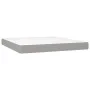 Box spring bed mattress and LED lights light gray fabric 160x200 cm by , Beds and slatted bases - Ref: Foro24-3133085, Price:...
