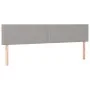 Box spring bed mattress and LED lights light gray fabric 160x200 cm by , Beds and slatted bases - Ref: Foro24-3133085, Price:...