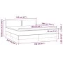 Box spring bed mattress and LED lights light gray fabric 160x200 cm by , Beds and slatted bases - Ref: Foro24-3133085, Price:...