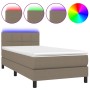 Cama box spring colchón y luces LED tela gris taupe 90x190 cm de , Camas y somieres - Ref: Foro24-3133121, Precio: 300,49 €, ...