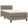 Cama box spring colchón y luces LED tela gris taupe 90x190 cm de , Camas y somieres - Ref: Foro24-3133121, Precio: 300,49 €, ...