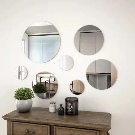 7-Piece Round Glass Wall Mirror Set by vidaXL, Mirrors - Ref: Foro24-245692, Price: 15,25 €, Discount: %